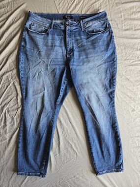 Judy Blue Light-Medium Blue Straight Leg Jeans Plus Size 22W